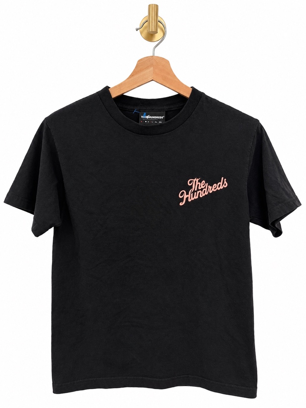 The Hundreds Women’s Black Tee with Pink Logo